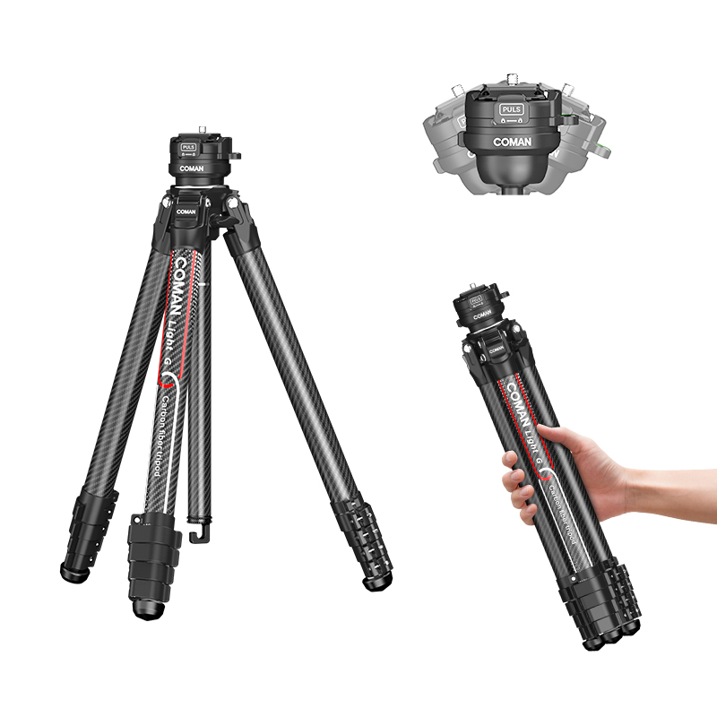 Coman Light G Lightweight Tripod For DSLR, Portable Compact for Travel
