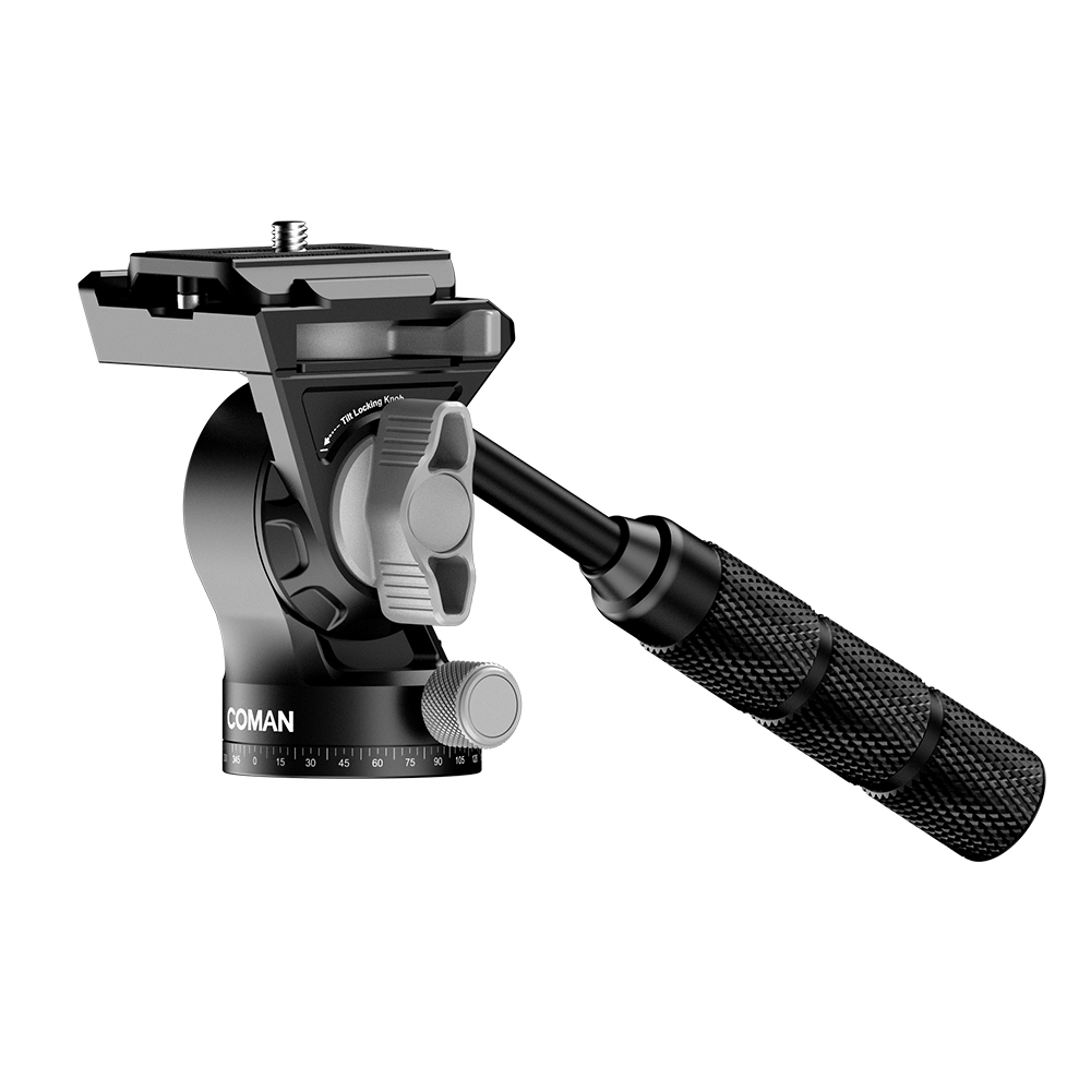 COMAN V3 Mini Fluid Head For Tripods Aluminum Arca Swiss Quick Release